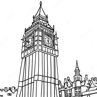 Big Ben Toren Kleurplaat | VK kleurplaat