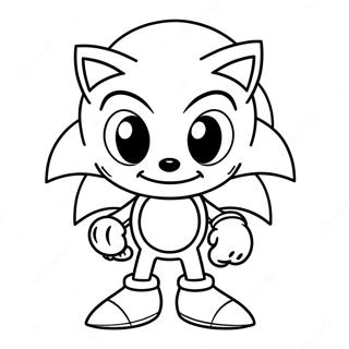 Sonic de Egel met Spookachtige Ogen Kleurplaat | Monster Sonic kleurplaat