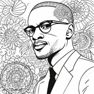 Malcolm X inspirerende quote kleurplaat | Malcolm X kleurplaat