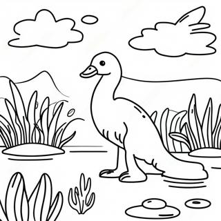 Kleurige Moerasdieren Kleurplaat | Moerassen kleurplaat