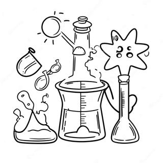 STEM Wetenschappelijk Experiment Kleurplaat | STEM kleurplaat