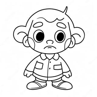 Verontschuldigende Cartoon Personage Sorry Kleurplaat | Sorry kleurplaat