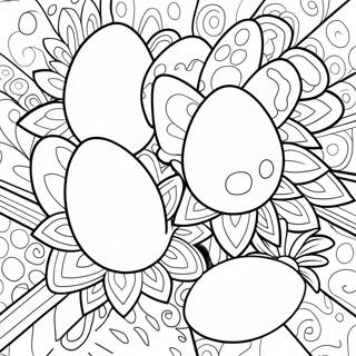 Kleurplaat van Kleurrijke Ostara Eieren | Ostara kleurplaat