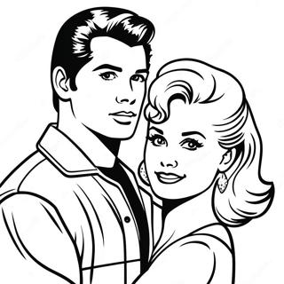 Grease Film Poster Kleurplaat | Grease kleurplaat