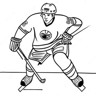 Connor McDavid Snel Schaatsen Kleurplaat | Connor McDavid kleurplaat