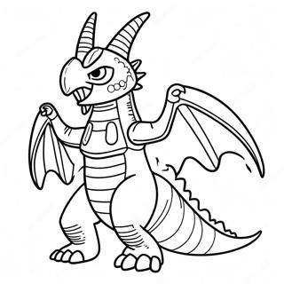 Kleurplaat van Gigan | Gigan kleurplaat