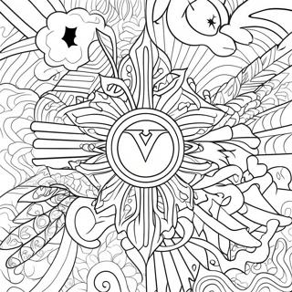 Kleurplaat van het Valorant Logo | Valorant kleurplaat