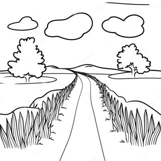 Prachtig Iowa Landschap Kleurplaat | Iowa kleurplaat