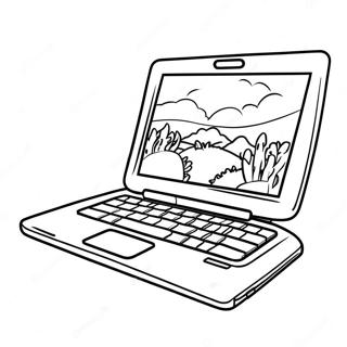 Laptop Kleurplaat | Laptop kleurplaat