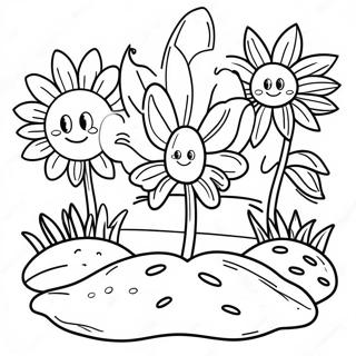 Kleurrijke Tuinbodem Kleurplaat | Bodem kleurplaat
