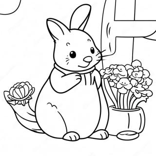 Kleurplaat van Beatrix Potter | Beatrix Potter kleurplaat