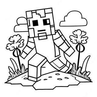 Coole Minecraft Kleurplaat | Coole Minecraft kleurplaat