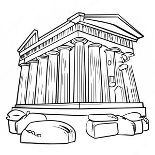 Parthenon Kleurplaat | Parthenon kleurplaat