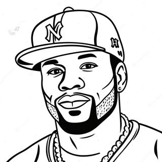 50 Cent Kleurplaat | 50 Cent kleurplaat