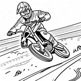 Eli Tomac Racen op een Zandbaan Kleurplaat | Eli Tomac kleurplaat