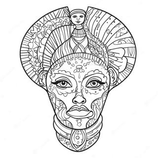 Kleurplaat van Afrika | Afrika kleurplaat