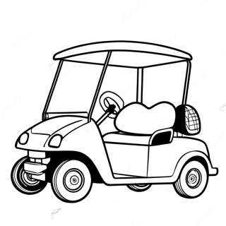 Golfkar Kleurplaat | Golfkar kleurplaat