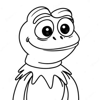 Kermit de Kikker Kleurplaat | Kermit kleurplaat