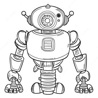 Metalen robot kleurplaat | Metaal kleurplaat