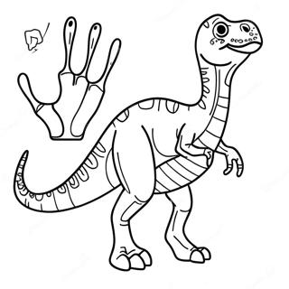 Xray Dinosaurus Kleurplaat | Röntgen kleurplaat