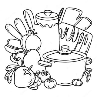 Kleurplaat Koken | Koken kleurplaat