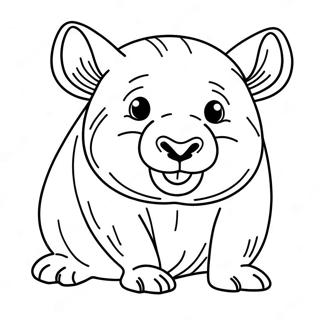 Wombat Kleurplaat | Wombat kleurplaat