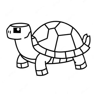 Minecraft Schildpad Kleurplaat | Minecraft Schildpad kleurplaat