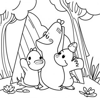 Avontuurlijke Moomin Familie Kleurplaat | Moomin kleurplaat