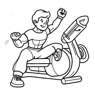 Workout Kleurplaat voor Kinderen | Workout kleurplaat