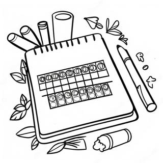 Planner Kleurplaat voor Kinderen | Planner kleurplaat