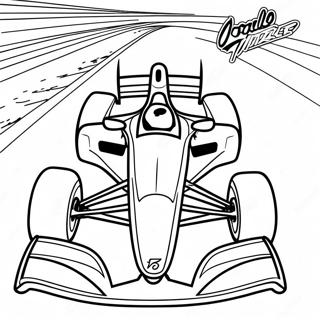 Kleurplaat van een Indy Auto | Indy Auto kleurplaat