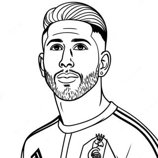 Sergio Ramos Kleurplaat | Sergio Ramos kleurplaat