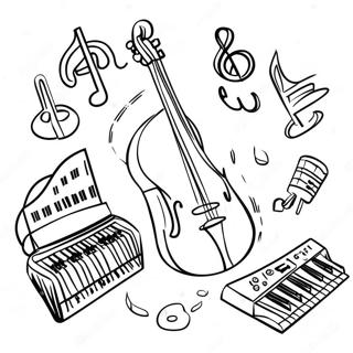 Muziekinstrumenten Kleurplaat | Geluid kleurplaat