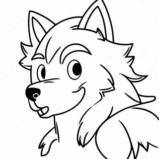 Wolf Sonic Kleurplaat | Wolf Sonic kleurplaat