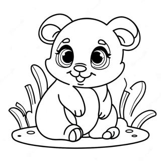 Schattige Baby Zoogdieren Kleurplaat | Zoogdier kleurplaat