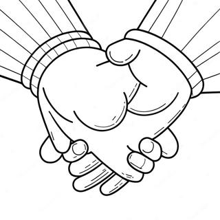 Schattige BF Hand in Hand Kleurplaat | BF kleurplaat