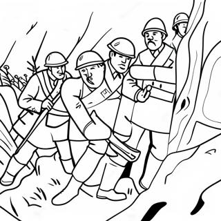 Loopgravenoorlog WW1 Kleurplaten