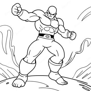 Jiren in Strijdhouding Kleurplaat | Jiren kleurplaat