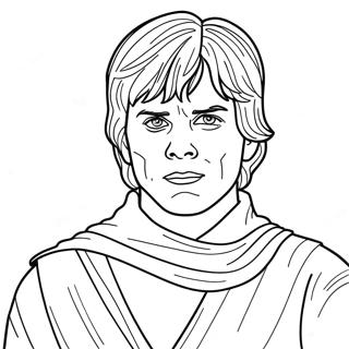 Luke Skywalker Kleurplaat | Luke kleurplaat