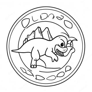 Dinoco Logo Kleurplaat | Dinoco kleurplaat