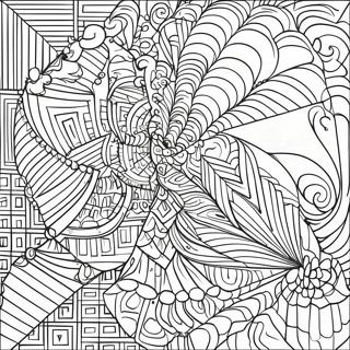 3D Geometrische Illusie Kleurplaat | Illusie kleurplaat