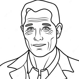 Kleurplaat van Acteur | Acteur kleurplaat