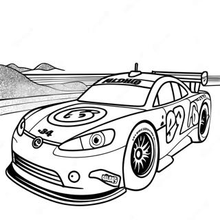Kyle Larson Raceauto Kleurplaat | Kyle Larson kleurplaat