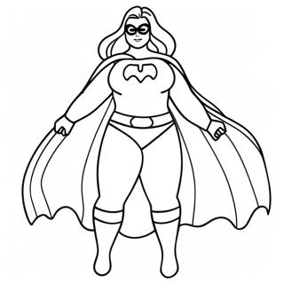 Plus Size Superheld kleurplaat | Plus Size kleurplaat