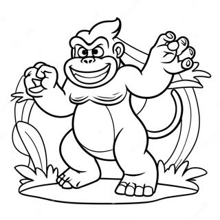 Dixie Kong Kleurplaat | Dixie Kong kleurplaat