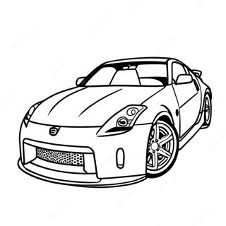 Nissan 350z Sportauto Kleurplaat | 350z kleurplaat