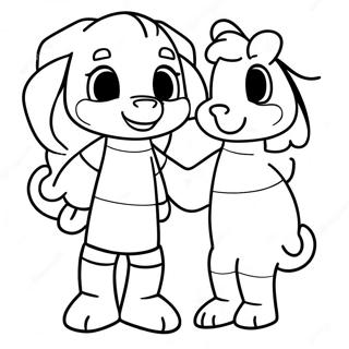 Chara en Asriel Kleurplaat | Undertale kleurplaat