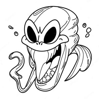 Kleurplaat van Venom Sonic | Venom Sonic kleurplaat