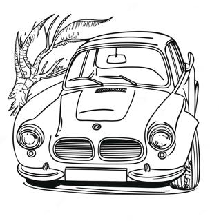 Classic BMW Auto Kleurplaat | BMW kleurplaat