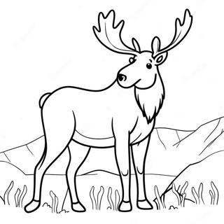 Eland Kleurplaat | Elk kleurplaat